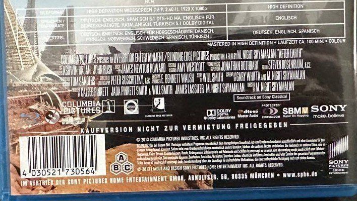 Tutti i DVDs: After Earth - Sci-Fi Film mit Will Smith auf Blu-ray – Usato da Beringen venduto da Mantafisch1 2