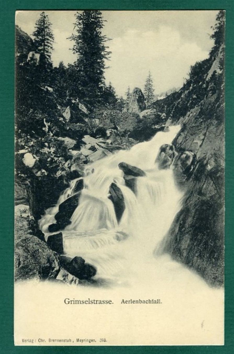 Cartoline postali: Grimselstrasse, Aerlenbachfall, um 1900, ungelaufen – Usato da Sargans venduto da Hausi1951