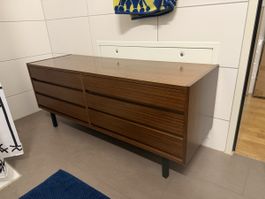 60er Jahre Kommode Nussbaum furniert