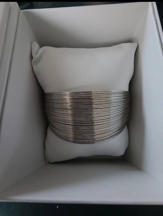 Montre Femme Genève Elite #2769 - Bracelet Manchette Or, Cadran Blanc, Pile Neuve, Occasion