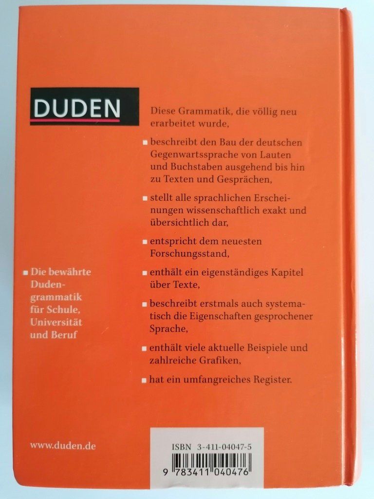 Bücher: DUDEN - Die Grammatik - 7 . Auflage 2006 – Gebraucht aus Ermenswil von easyric 2