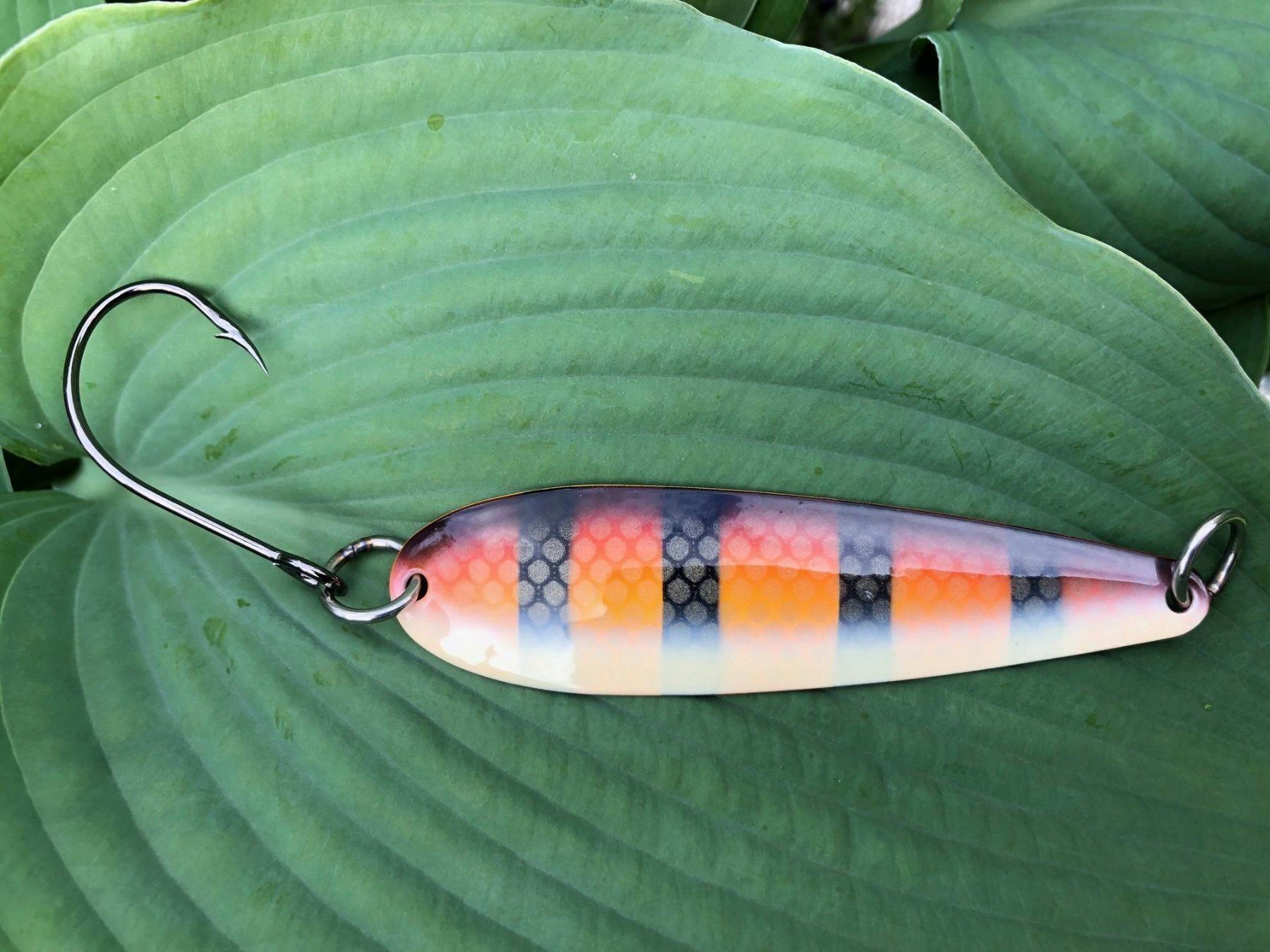 Esche: Schlepplöffel Glow "Perch", ca. 95 mm – Nuovo (secondo la descrizione) da Arbon venduto da Helmuth 3