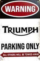 Triumph Parking Only Blechschild Thruxton Englisch Twin