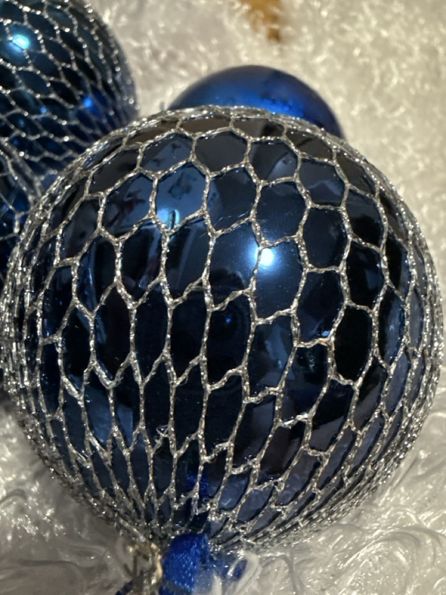 Alle Dekorationen: Blaue Weihnachtskugeln, Christbaumkugeln, 9 Stk – Gebraucht aus Zürich von Krikri21 1