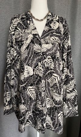 Calvin Klein Bluse aus Leinen Mischung Gr.1X - (CH/46)