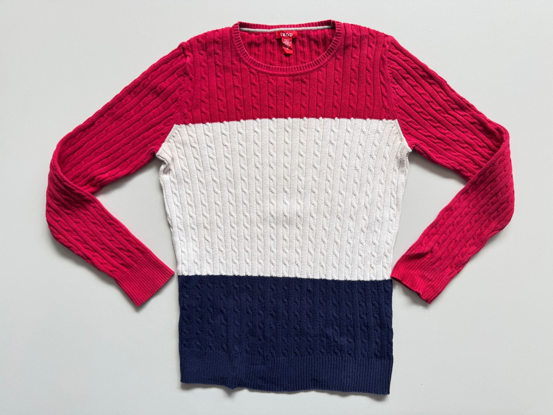 Maglioni & Felpe: Izod pullover cable knit 100% cotton Women Sz M – Usato da Neuchâtel venduto da _Easy_to_Find_