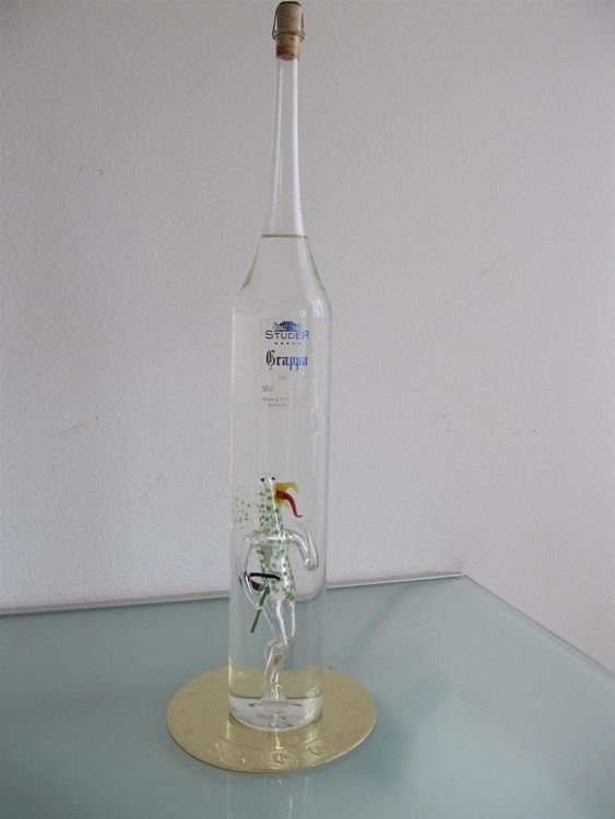Glasfigur Vogel Gryff 3E Basel Flasche mit Grappa | Kaufen auf Ricardo