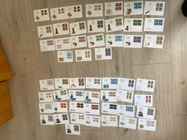 FDC Schweiz Viererblöcke: 24 Stück 1996, 29 Stück 1997