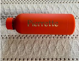 NEUE Thermosflasche 450ml orange mit Name Pierrette - 226440