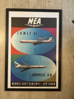 60er auriac, MEA Middle East Airlines Poster