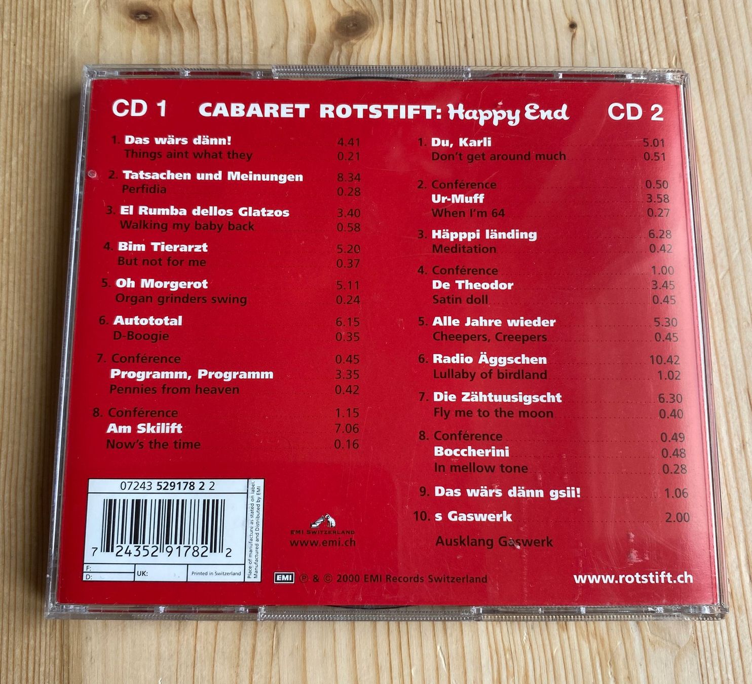 CD: Cabaret Rotstift: Happy End – Usato da Weinfelden venduto da Cheyenne21 1