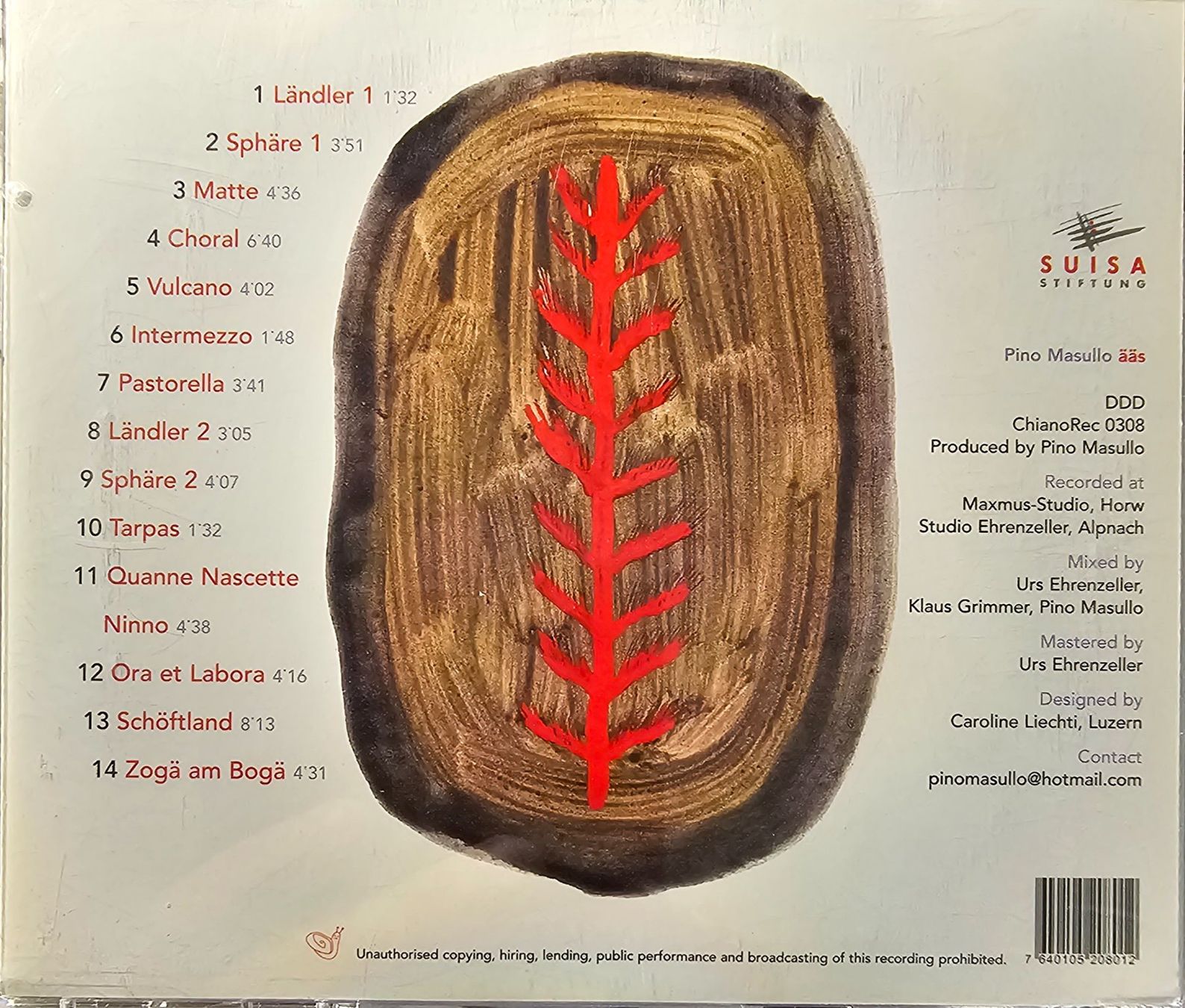 CD: Pino Masullo – Ääs – Usato da Wahlen b. Laufen venduto da Cg10 1