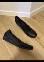 Damen Ballerinas schwarz Keilabsatz / 1x getragen