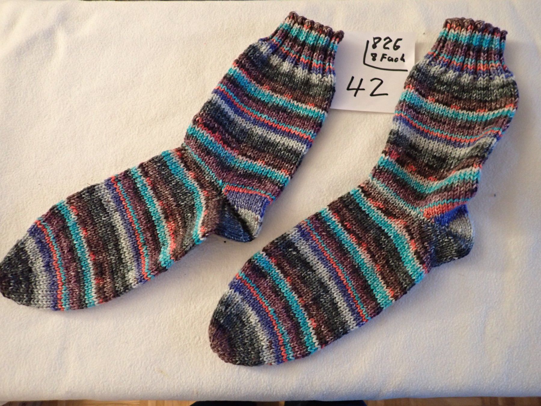 Socken: Handgestrickte Wollsocken 8.Fach  Gr.42   (826) – Neu und originalverpackt aus neuenhof von Caterchen