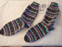 Handgestrickte Wollsocken 8.Fach  Gr.42   (826)