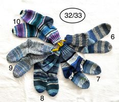 handgestrickte Wollsocken, 32/33