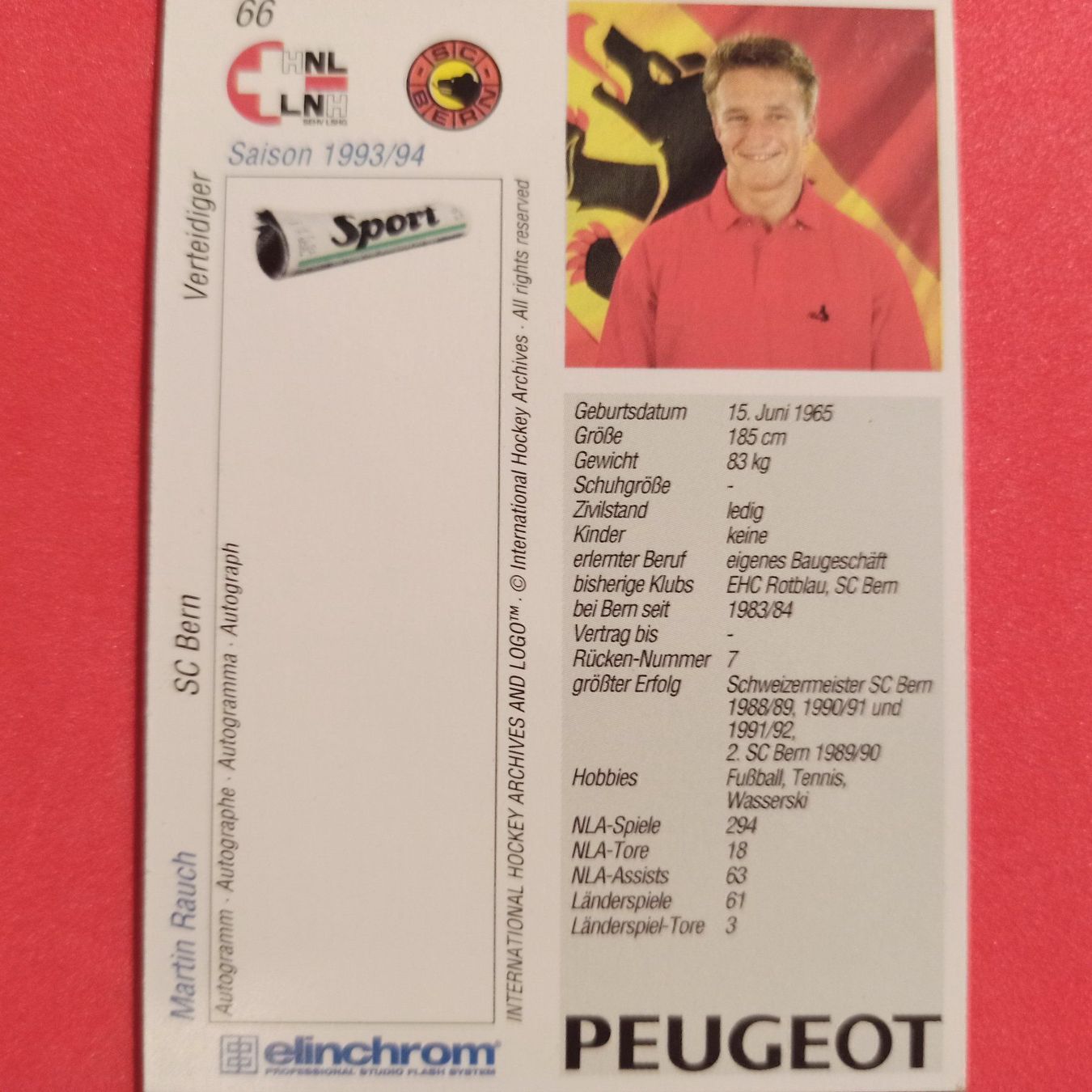 Carte collezionabili: Martin Rauch - SCB - 1993/94 – Usato da Dübendorf venduto da kb86_MOVIE 1