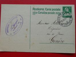 1923: Bahnpost von ASSENS (VD) nach LILLE (FR)