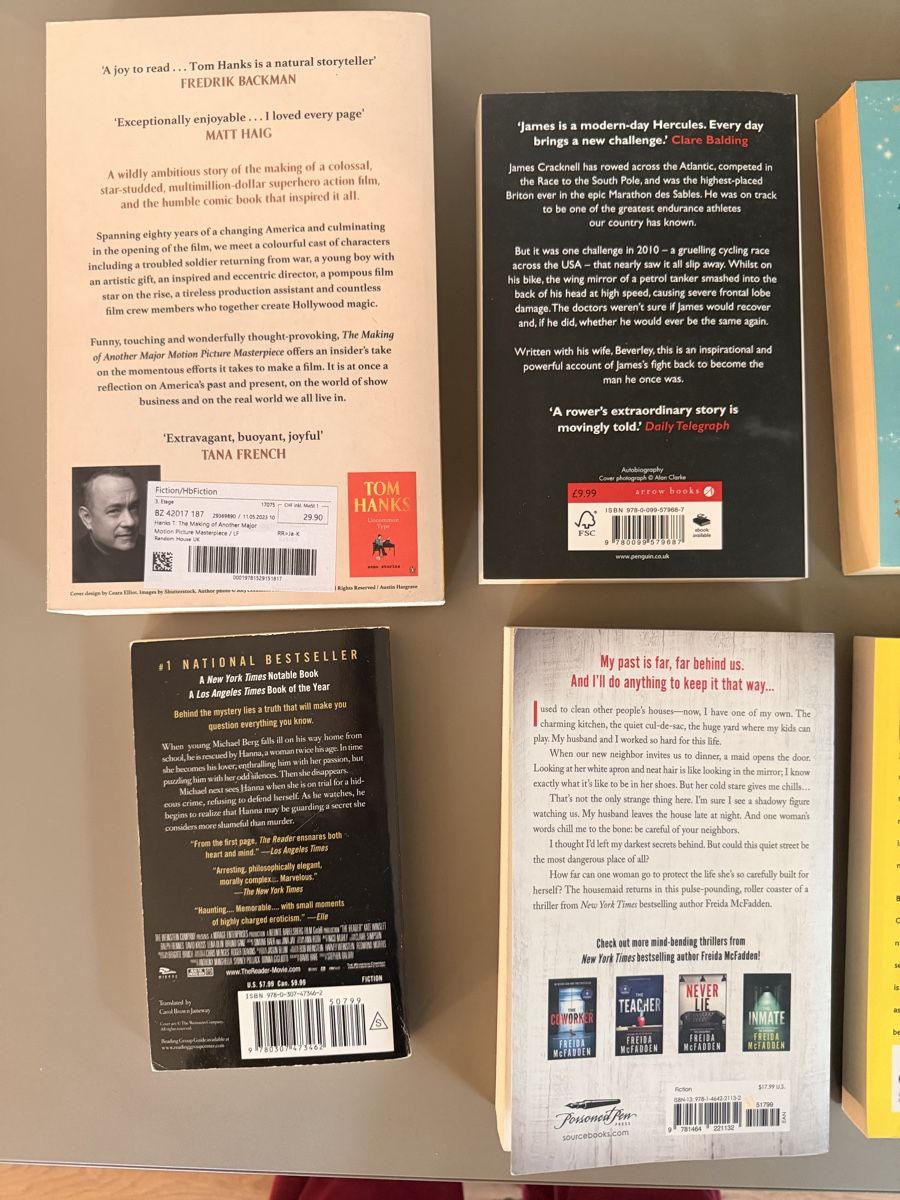 Libri: Tom Hanks, James Cracknell, Bernhard Schlink, Freida McFadde – Nuovo (secondo la descrizione) da Männedorf venduto da iza04 3