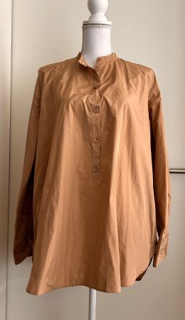 Taftbluse von KATHARINA HOVMAN, sand, Grösse 34