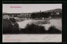 AK Rheinfelden, Ortsansicht mit Brücke