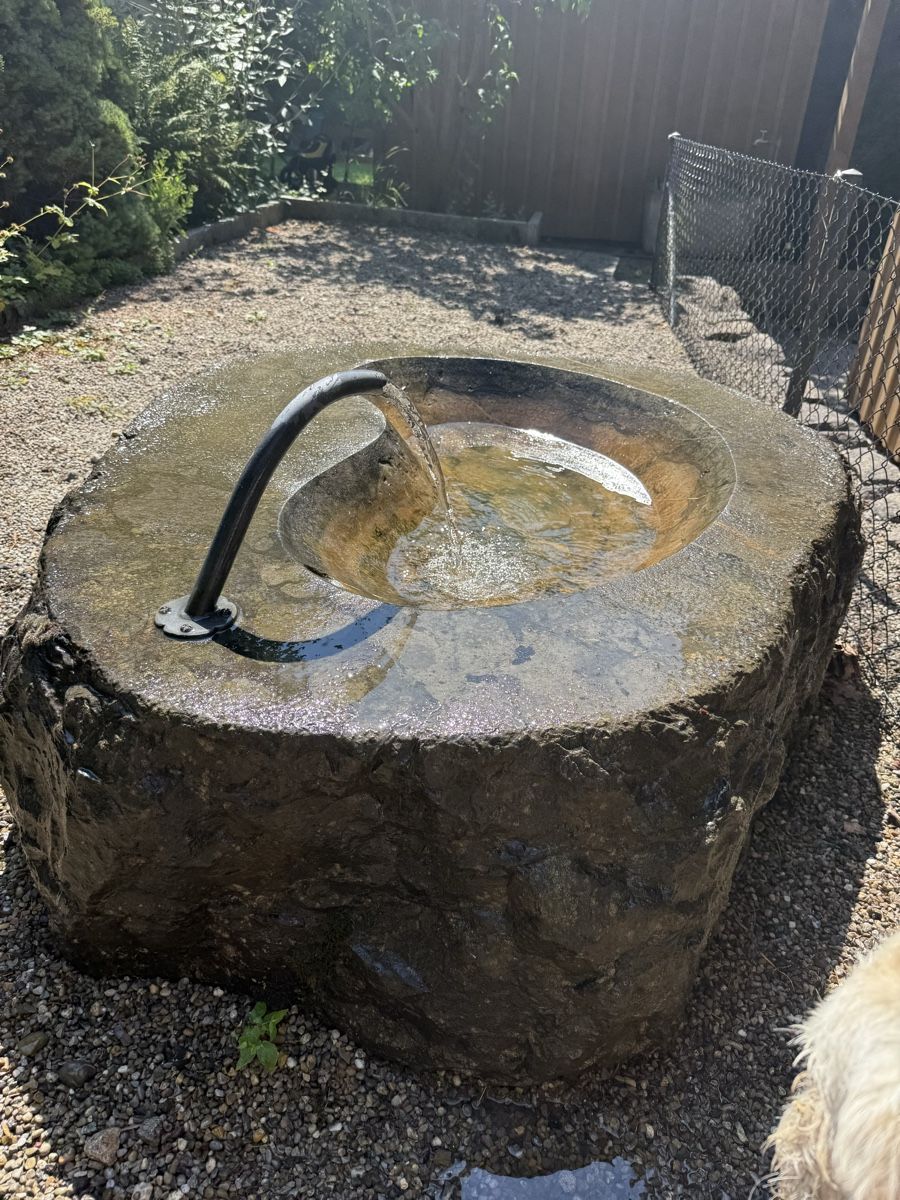 Teiche & Zierbrunnen: Naturstein Brunnen mit Zulauf  – Gebraucht aus Teufen AR von woh_29hy 3