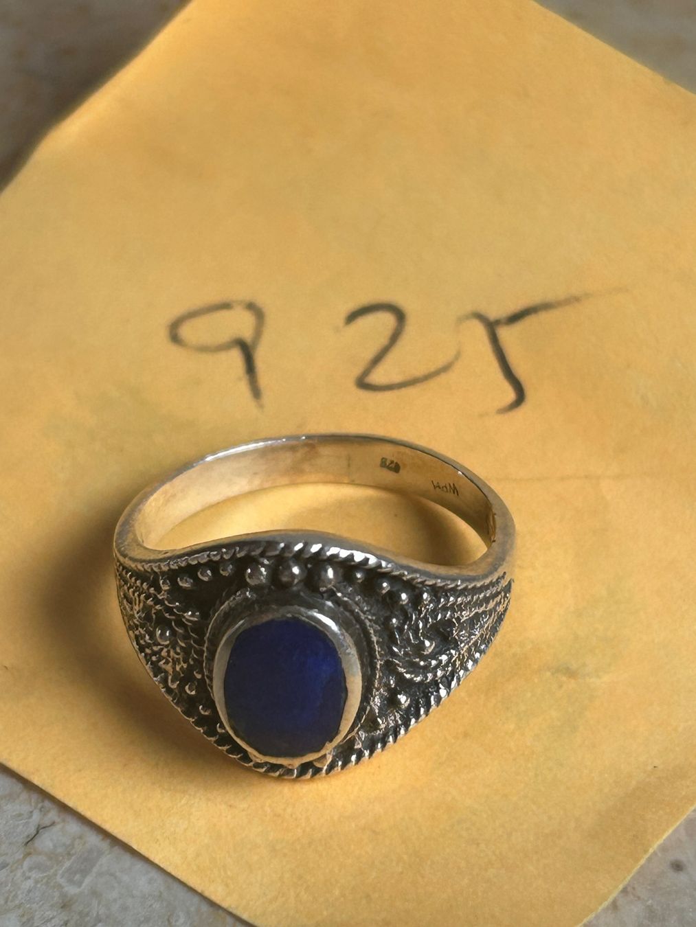 Ringe: Silberring Lapislazuli Vintage (Grösse 50) – Gebraucht aus Dittingen von Bellevista 3