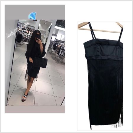 Kleid Schwarz Satin 8.-