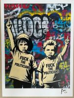 KeC: Banksy Kids „Fuck the Politicians“, signiert, 5/10