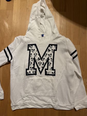 Disney Kapuzenpullover Mickey Mouse Gr. XL weiss. getragen