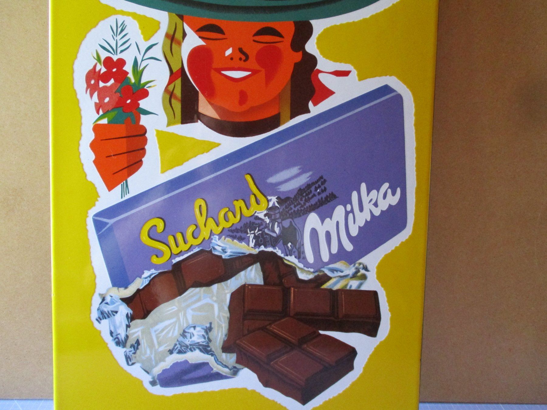 Suchard Schilder: Milka Suchard  Emailschild - ca. 47 x 30 cm – Gebraucht aus Ottikon Gossau ZH von  2