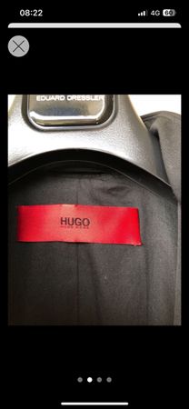 Herren Trenchcoat Hugo Boss Gr. 52 schwarz Top Zustand