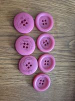 Knöpfe Pink Rund 4 Loch 7 Stück