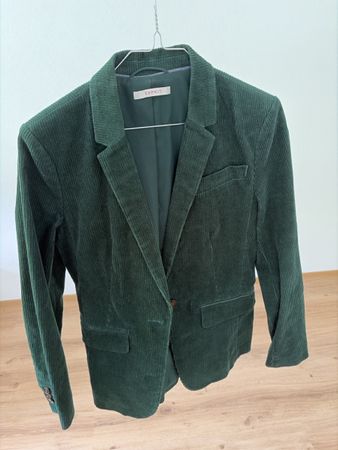 Damen Sakko Cord Grösse 36 dunkelgrün