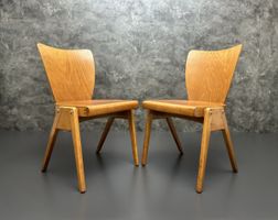 Vintage Küchenstühle 60er Stapelstühle Bauhaus Holzstühle
