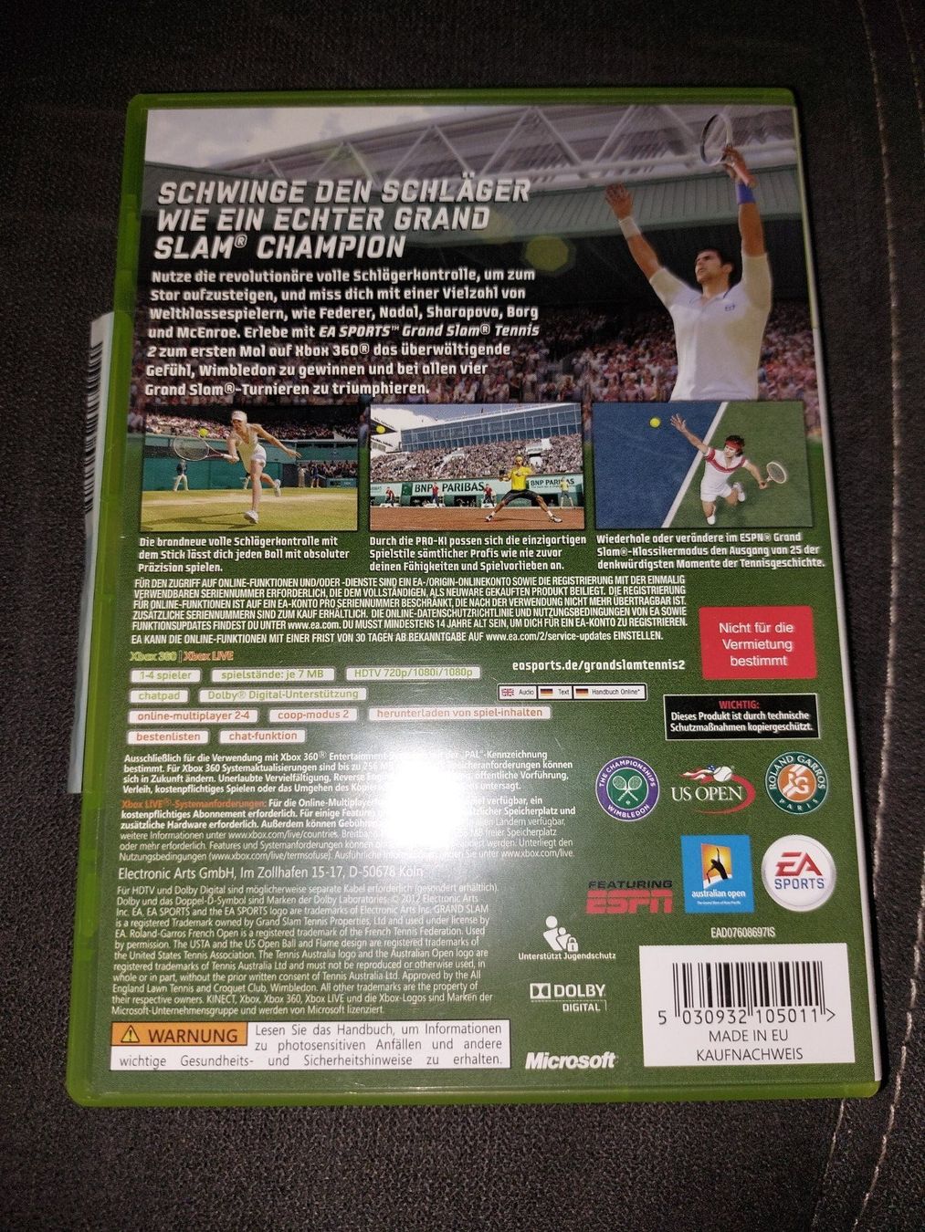 Microsoft Giochi: Grand Slam Tennis 2 – Usato da Schenkon venduto da 1996234 1