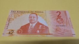 Tonga 2 Dollar Banknote, ungeumlaufen,