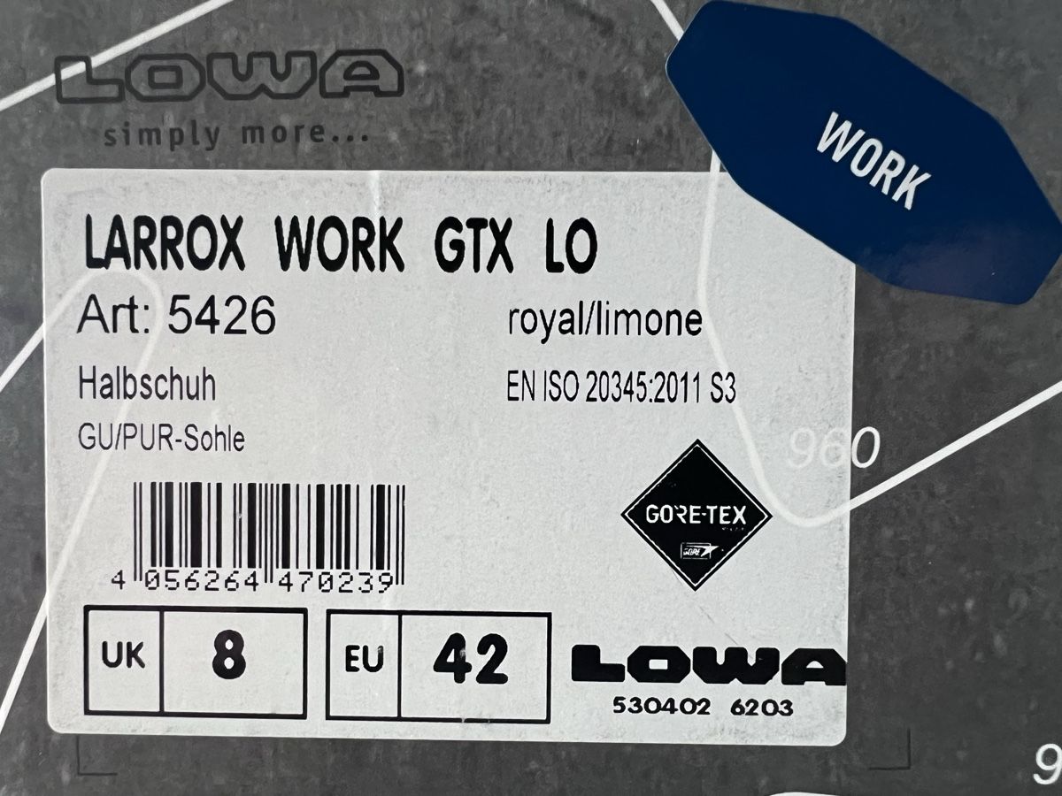 Lowa Scarpe da uomo: LOWA WORK Sicherheitshalbschuh LARROX Work GTX Grösse 42 – Nuovo e nell'imballaggio originale da Bützberg venduto da ben_2fvf 4