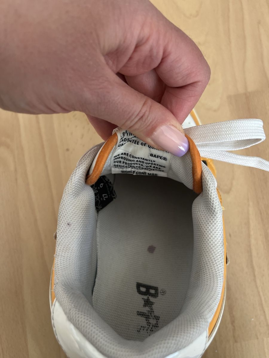 Bape Scarpe da uomo: Baskets BAPE STA orange et blanches - Taille 42 comme neuf – Usato da Vufflens-la-Ville venduto da lor_m7td 4