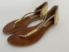 Steve Madden Sandalen Gr. 38 Gold Sommer Schuhe