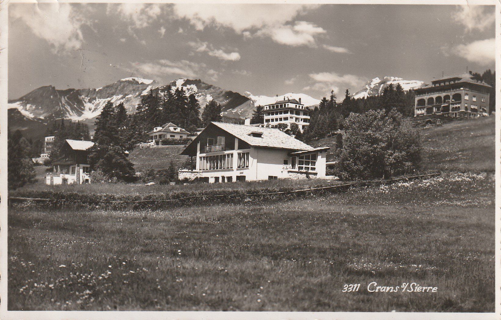 Cartoline postali: AK Crans s/Sierre - gel. 6.8.1955 – Usato da Fribourg venduto da schnalla92