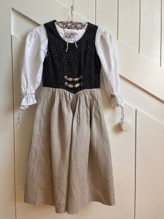 Kleid / Trachtenkleid, 100% Leinen/Baumwolle