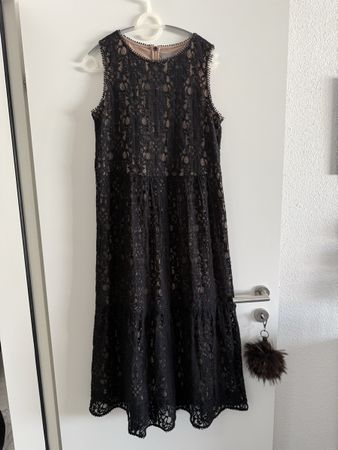 HALLHUBER DONNA Elegantes Spitzenkleid, Schwarz, Gr. 40