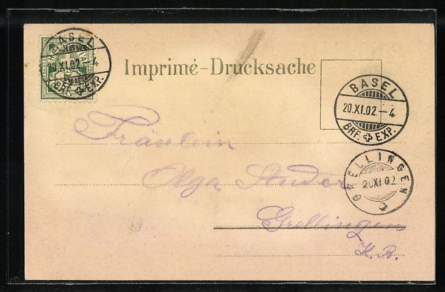 Cartes postales: Winter-Lithographie Basel, Blick auf M – D'occasion à Berlin par bartko-reher 1