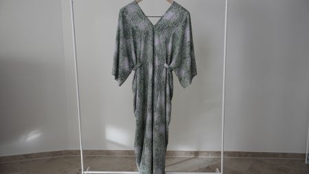 Henrik Vibskov Kleid Sommerkleid Maxikleid Boho grün beige