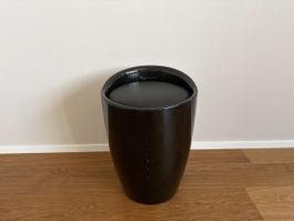 Aufbewahrungshocker Kunststoff schwarz mit Stauraum