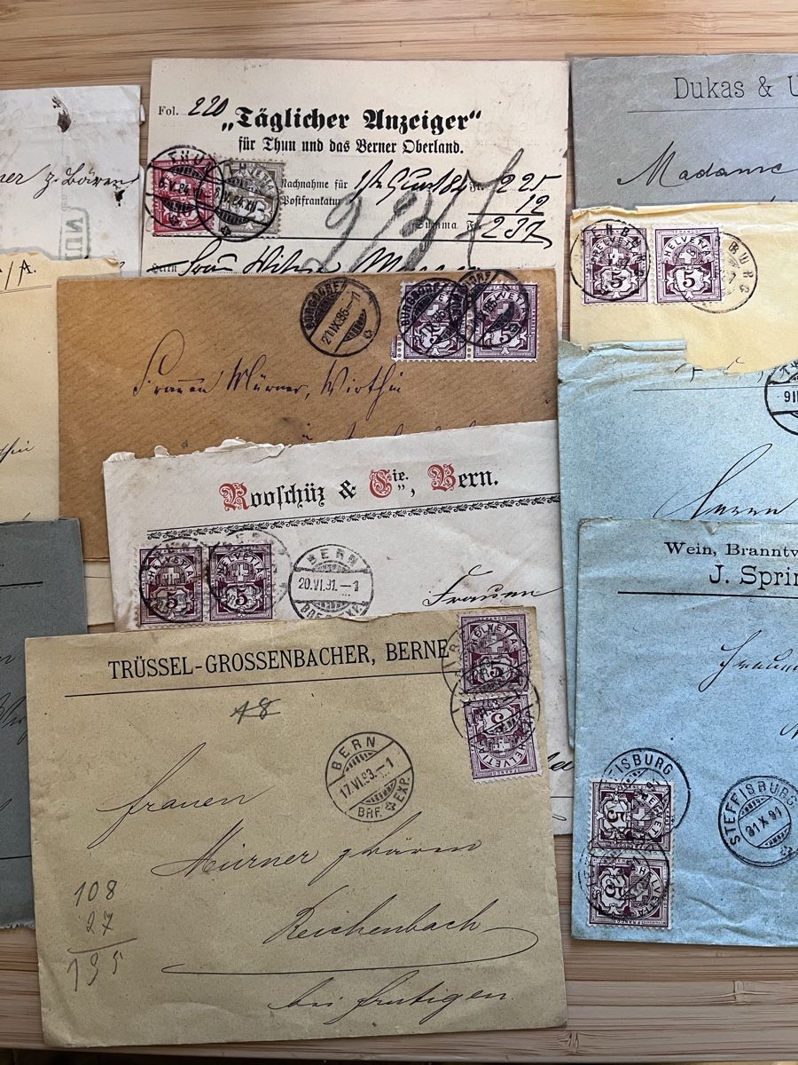Tutti i francobolli: LOT Lettres Timbres Type Chiffre  – Usato da Sottens venduto da thigroux 2