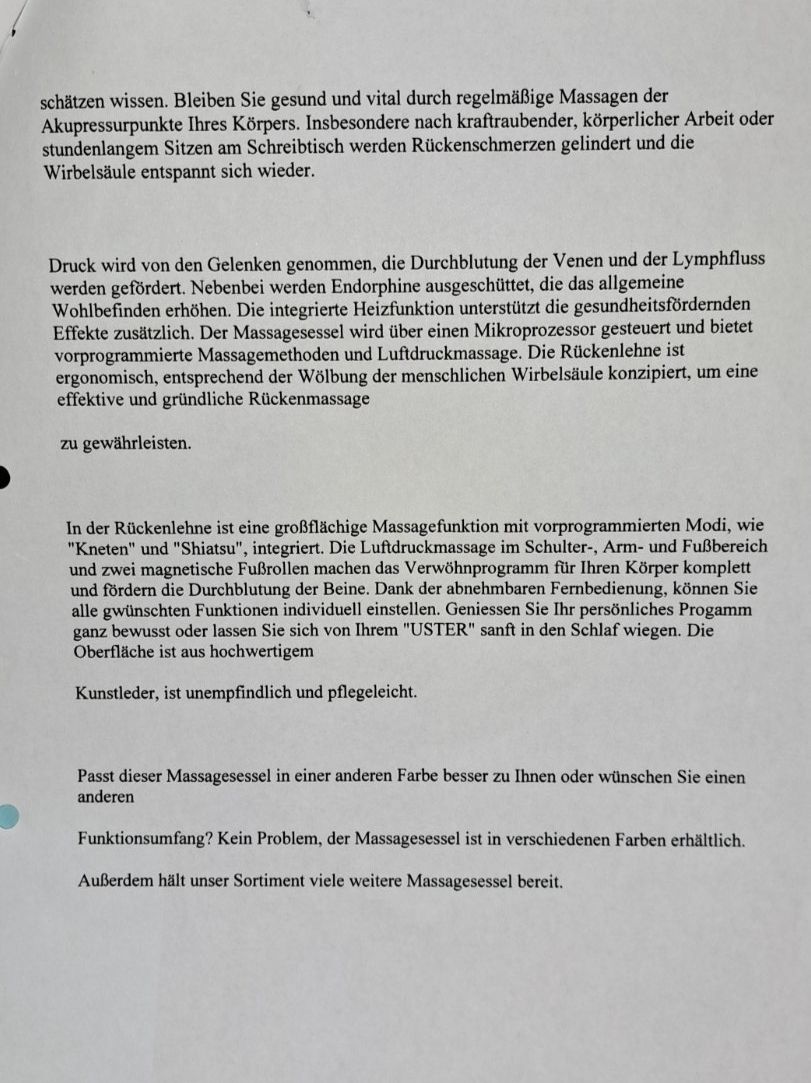 Poltrone: Massage Sessel Delux Relax Stuhl – Nuovo (secondo la descrizione) da Unterkulm venduto da Wasgischwashesch 8