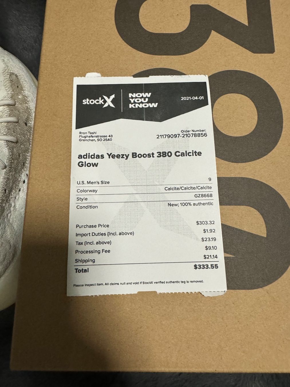 Adidas Scarpe da uomo: Yeezy 380 Calcit – Nuovo (secondo la descrizione) da Wollerau venduto da Marion_Jarno 3