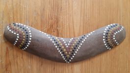 Handbemalter Bumerang aus Holz, 20cm, Australien